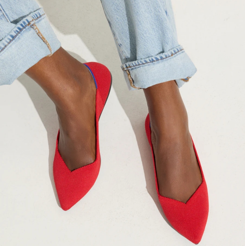 Rothy's Red pointed flats